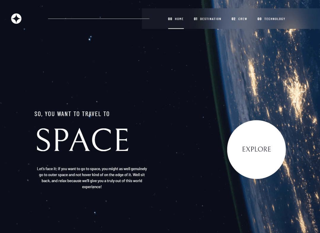 space-tourism-website image